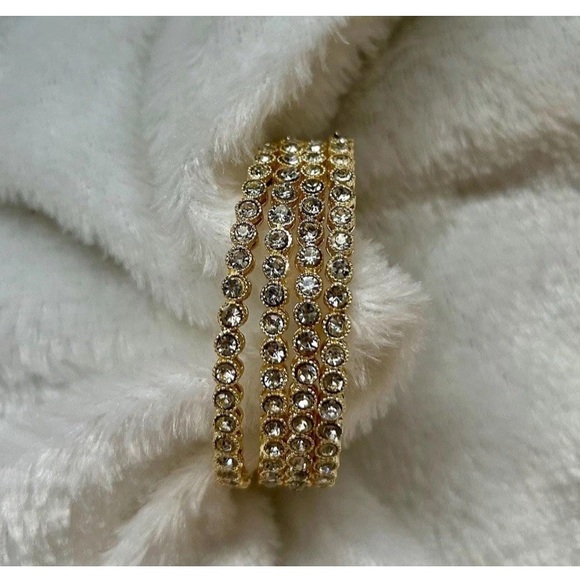 LOT OF THIRTEEN Tikka Ear Ring Necklace Bracelet Indian Etsy Mirraw GOLD PEACH - Picture 9 of 15